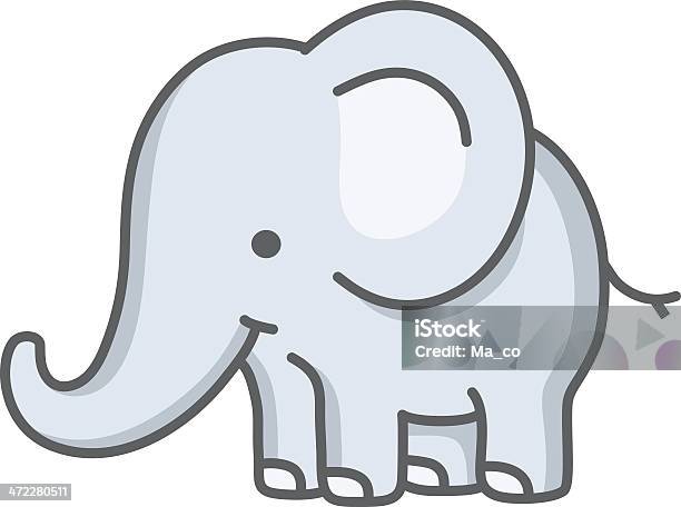 Baby Elephant Cartoon Stock Illustration - Download Image Now - Elephant, Cartoon, Cute