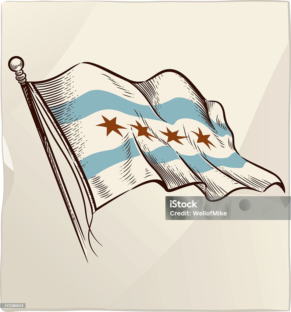 Bandeira de Chicago - Vetor de Bandeira royalty-free