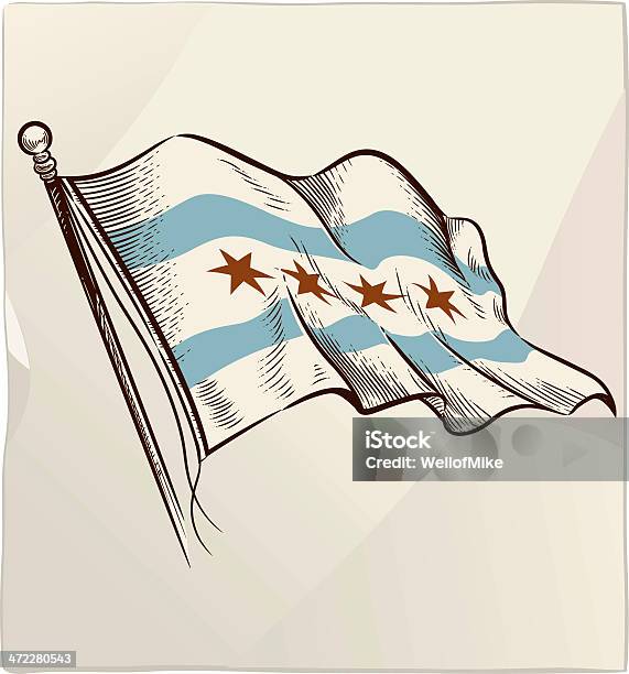 Vetores de Bandeira De Chicago e mais imagens de Bandeira - Bandeira, Chicago - Illinois, Fora De Moda - Estilo