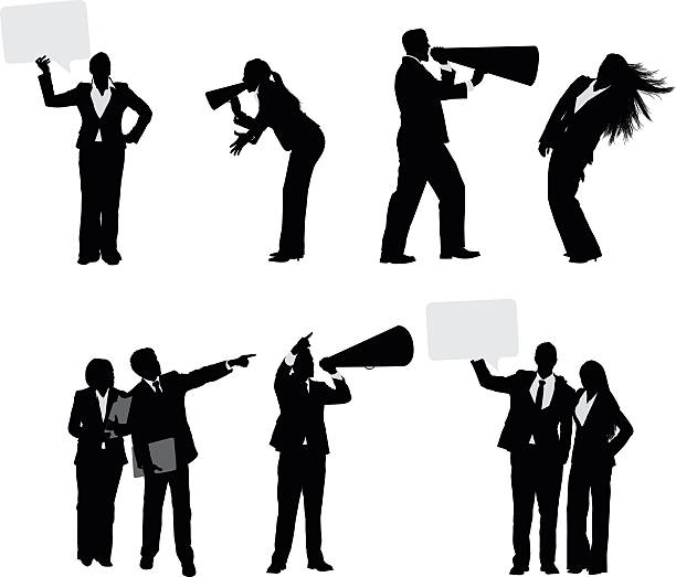 Business communication Business communicationhttp://www.twodozendesign.info/i/1.png megaphone silhouettes stock illustrations
