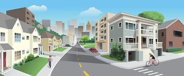 Vector illustration of Urban Neighborhood