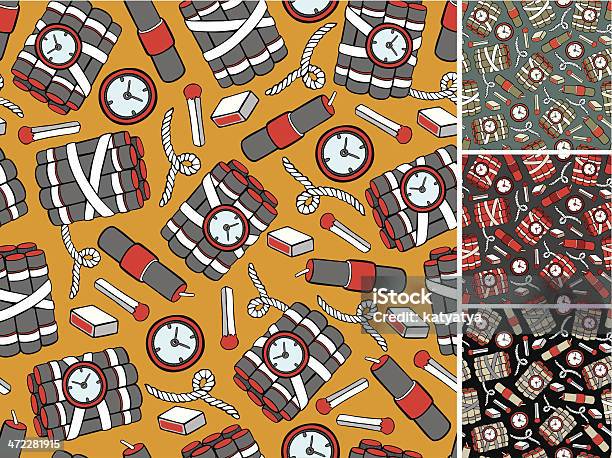 Pattern Of Bombs Matches Stock Illustration - Download Image Now - Aggression, Art, Art And Craft