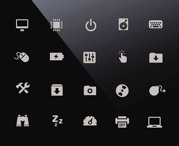 Mobi Icons | Computer vector art illustration