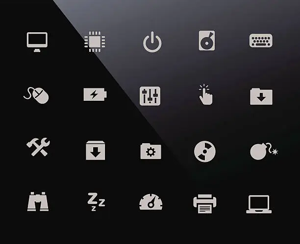 Vector illustration of Mobi Icons | Computer