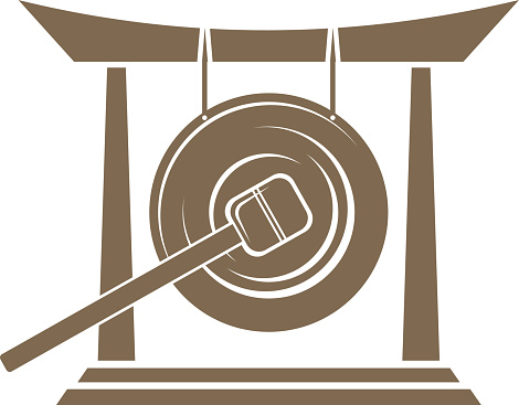 Vector illustration of a gong