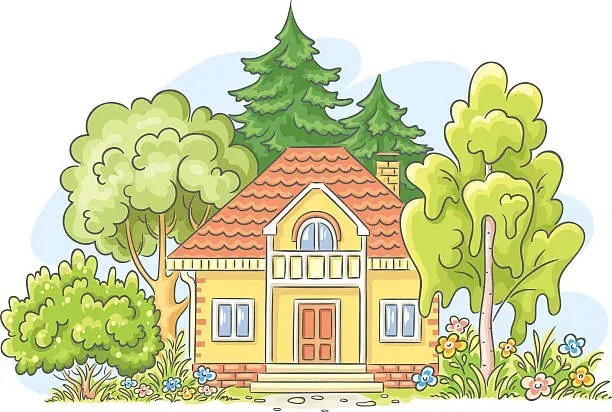 Vector illustration of Cartoon house