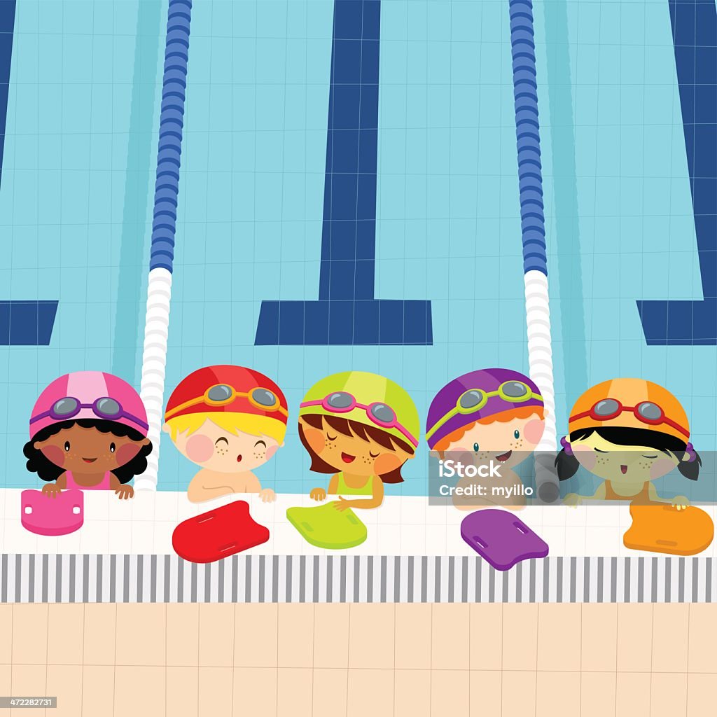 Swim zajęcia dla dzieci - Grafika wektorowa royalty-free (Pływać)