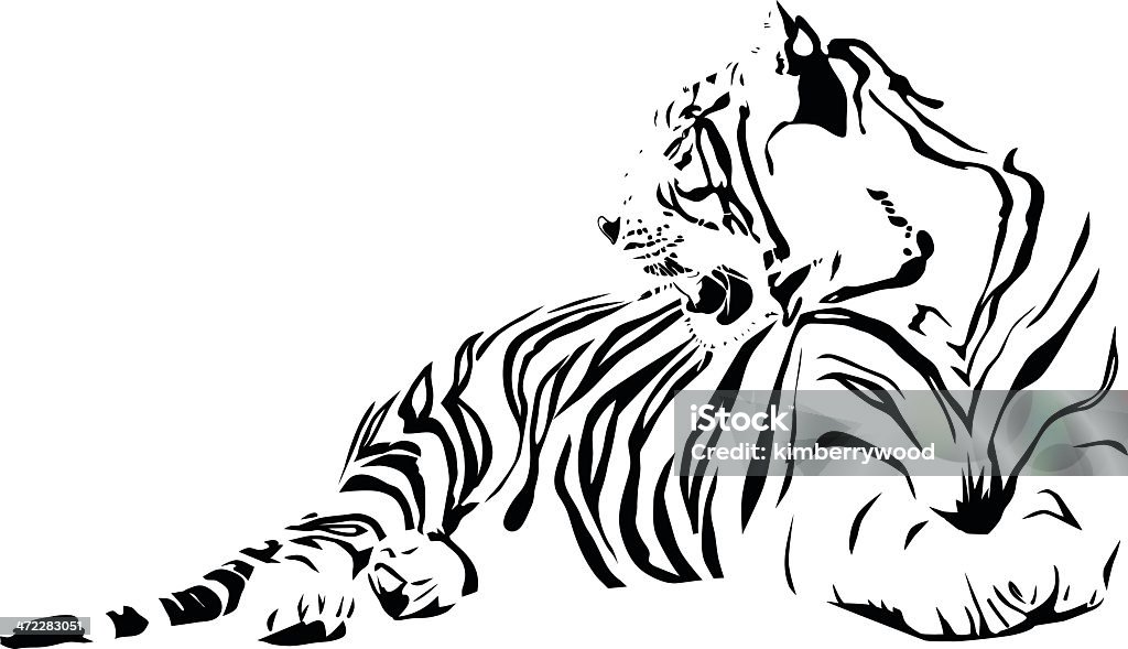 White Tiger Vector File of White Tiger Tiger stock vector