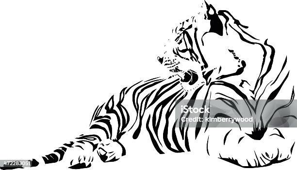 White Tiger Stock Illustration - Download Image Now - Tiger, Animal, Illustration