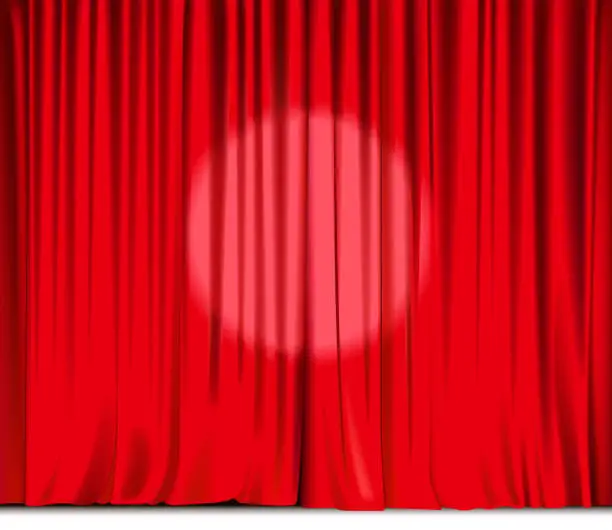 Vector illustration of big curtain