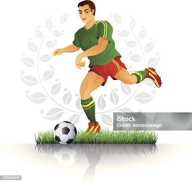 Soccer Player Stock Vektor Art und mehr Bilder von Athlet - Athlet, Comic - Kunstwerk, Ein Mann allein