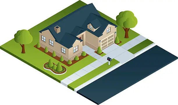 Vector illustration of Single Family Home