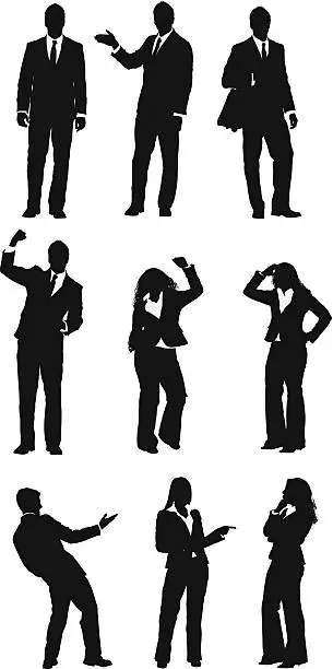 Vector illustration of Assorted business people