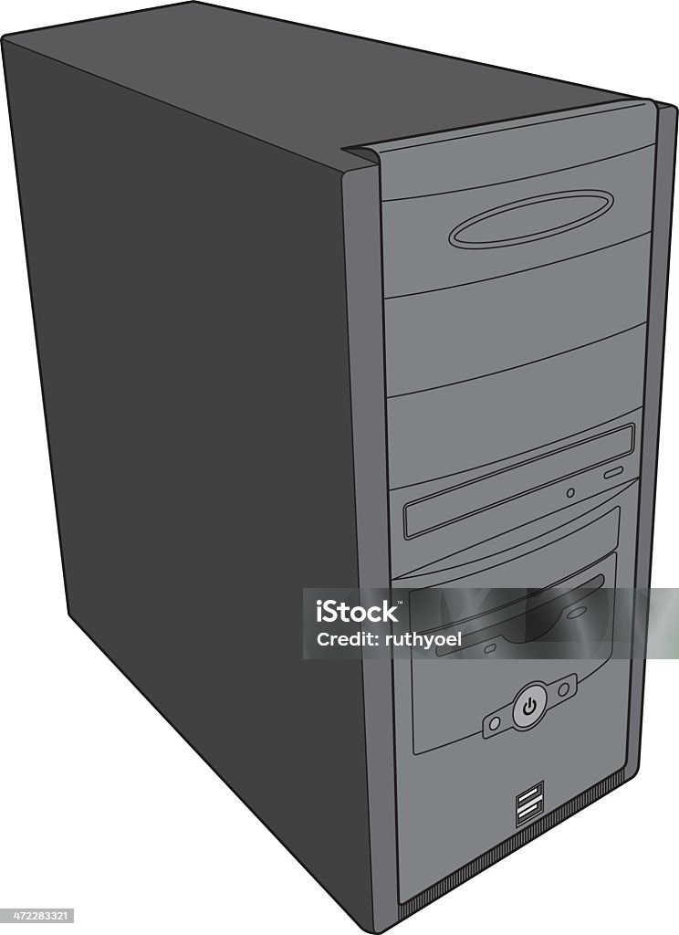 Computer Components Side View Computer In Side View Stock Illustration - Download Image Now ...