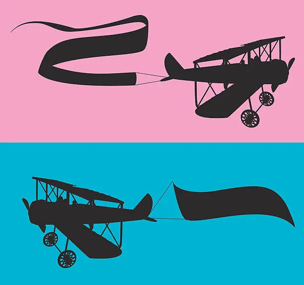 Vector illustration of Airplane silhouettes