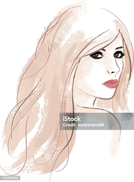 Woman Looking Over Her Shoulder Stock Illustration - Download Image Now - Human Face, Single Line, Adolescence