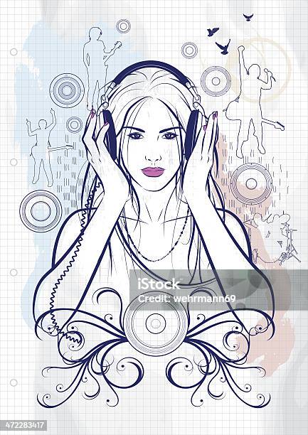 I Love Music 2 Stock Illustration - Download Image Now - Teenage Girls, Music, Alternative Rock