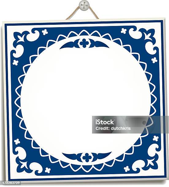 Antiguidade Holandês Delft Blue Padrão - Arte vetorial de stock e mais imagens de Antiguidade - Antiguidade, Azul, Azulejo