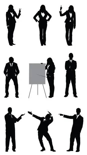 Vector illustration of Businessmen and businesswomen vector images