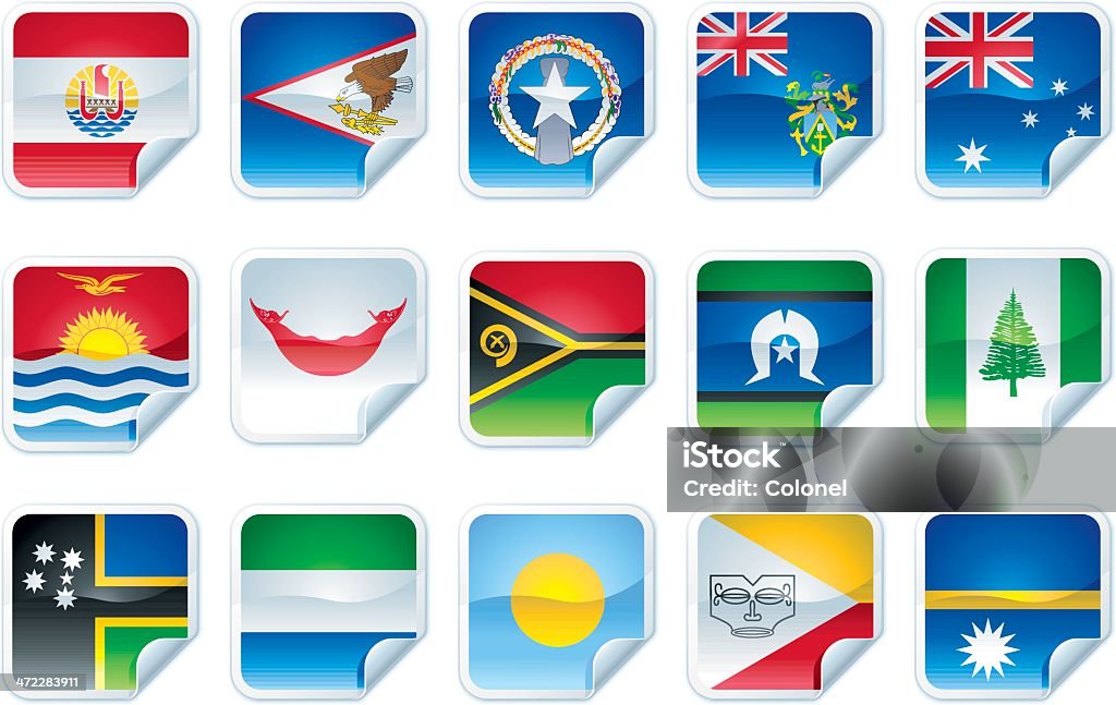Pasifica Flags Pacific Island Flags Stock Illustration - Download Image Now - American ...