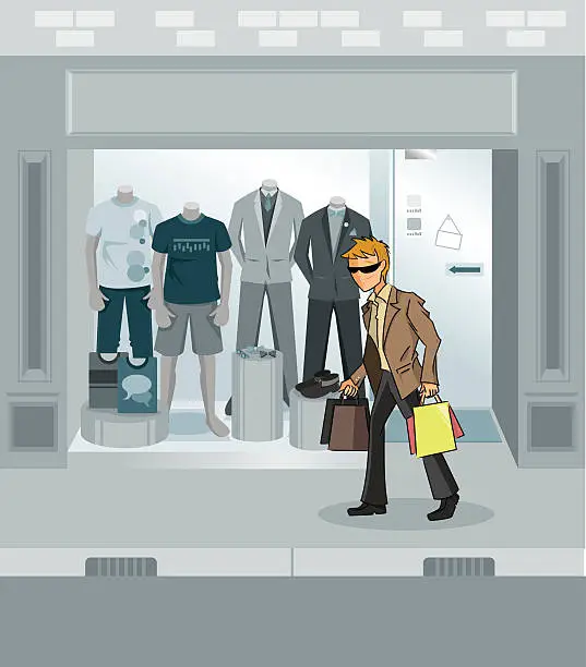 Vector illustration of Shopping Spree