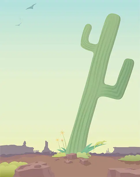 Vector illustration of Desert Cactus