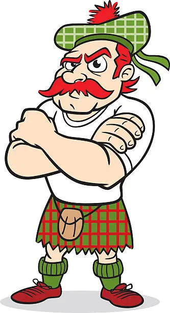 Vector illustration of Tough Scotsman