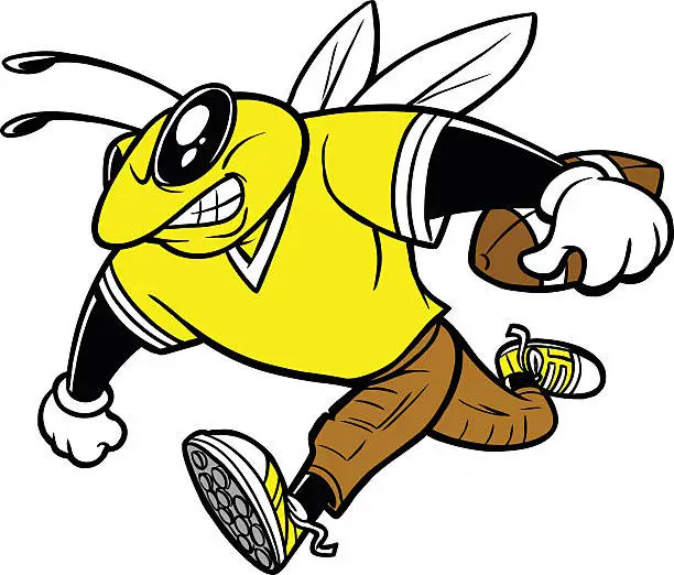 Vector illustration of Bee Football