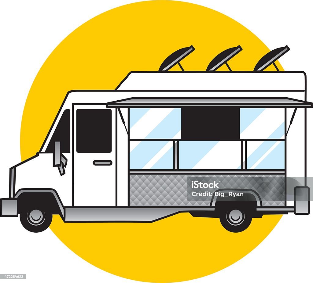 Żywności Samochód graphic - Grafika wektorowa royalty-free (Ciężarówka)