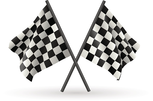 Checkered Flags. No gradient meshes used.
