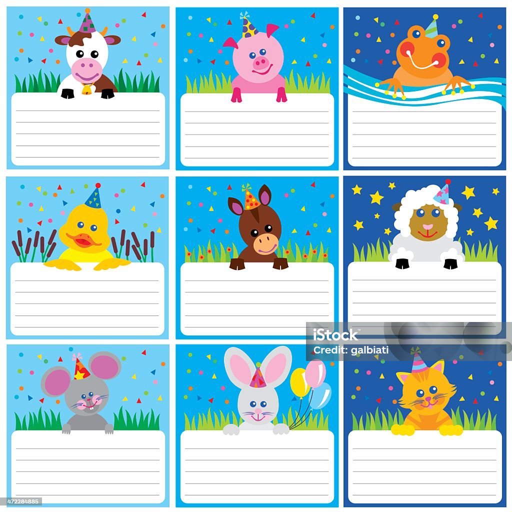 Ferme de cartes d'anniversaires - clipart vectoriel de Anniversaire libre de droits