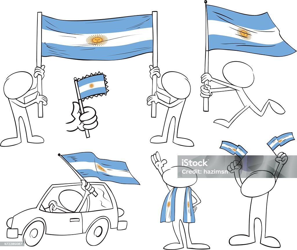 Gesicht Zeichen mit Argentinien-Flagge - Lizenzfrei Allgemein beschreibende Begriffe Vektorgrafik
