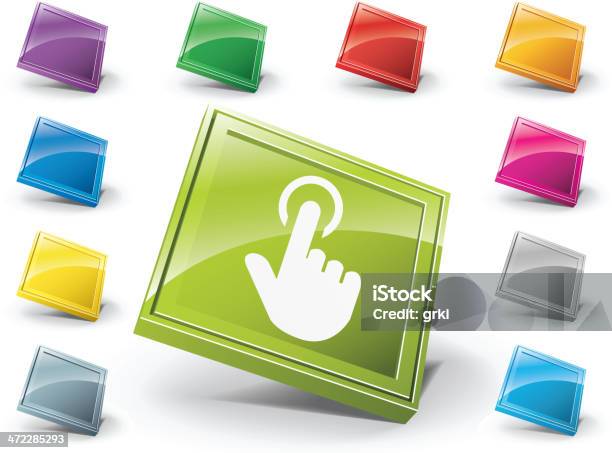 Touchtown Icon Buttons Touch Buttons Stock Illustration - Download Image Now - Blue, Design ...