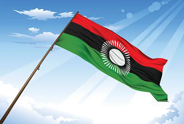 Vector illustration of New Malawi Flag