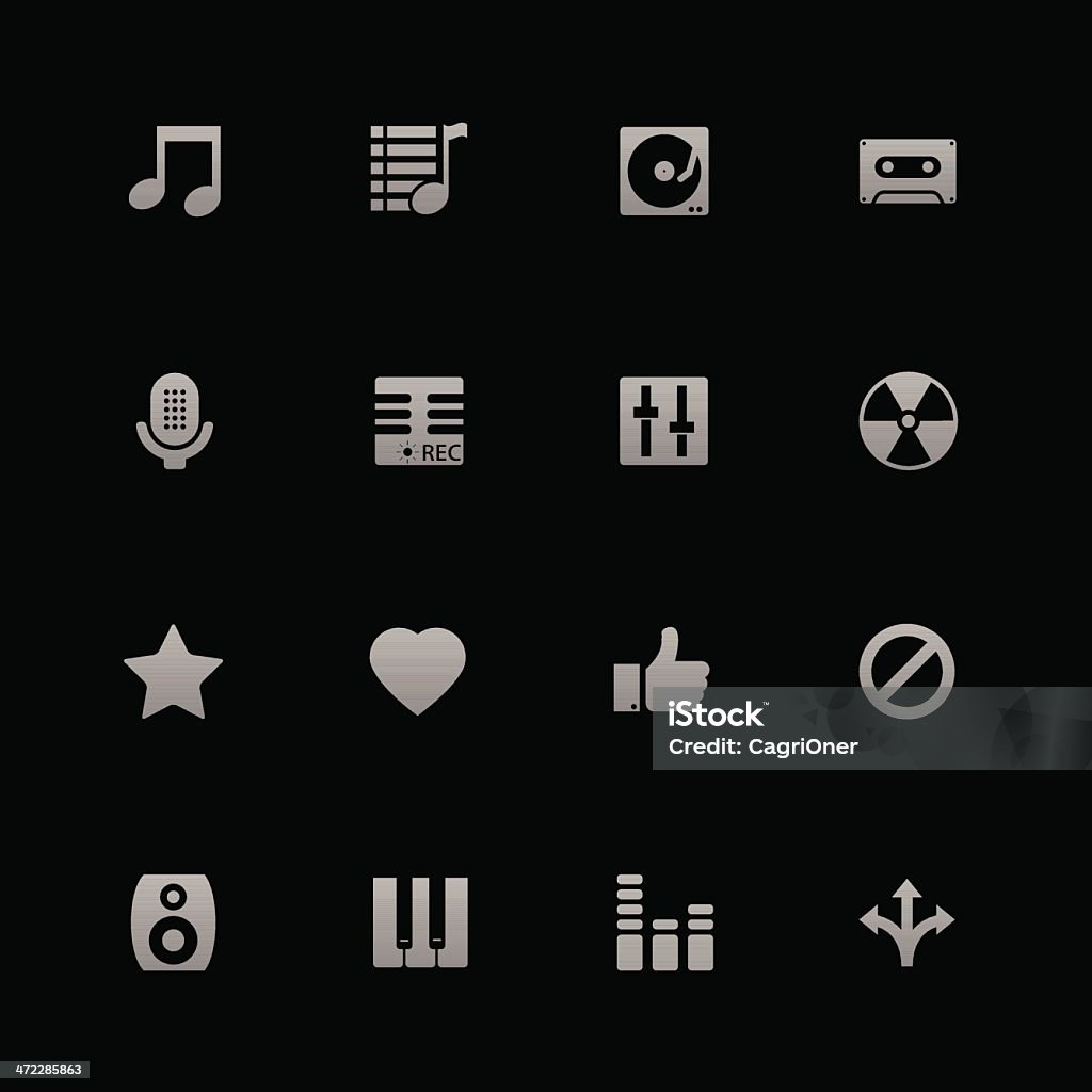 De la musique et des icônes: Android Series - clipart vectoriel de Admiration libre de droits
