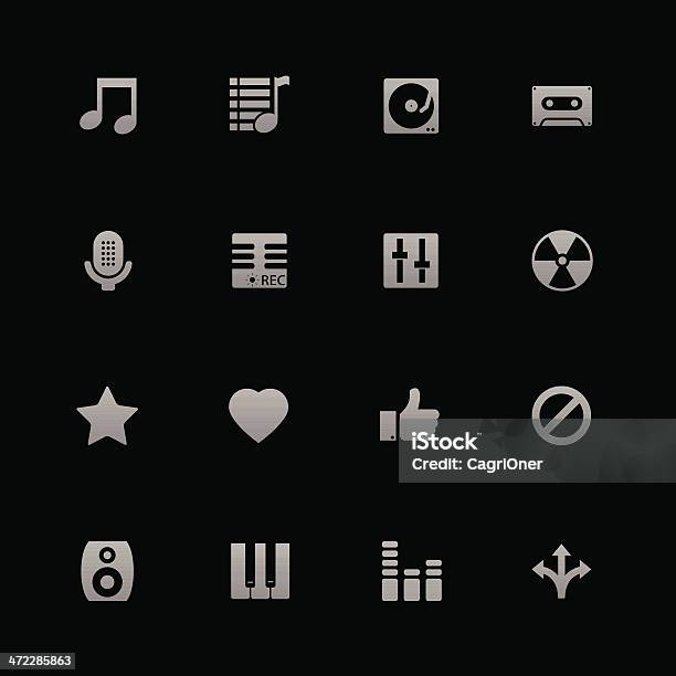 De La Musique Et Des Icônes Android Series Vecteurs libres de droits et plus d'images vectorielles de Admiration - Admiration, Adulation, Bruit