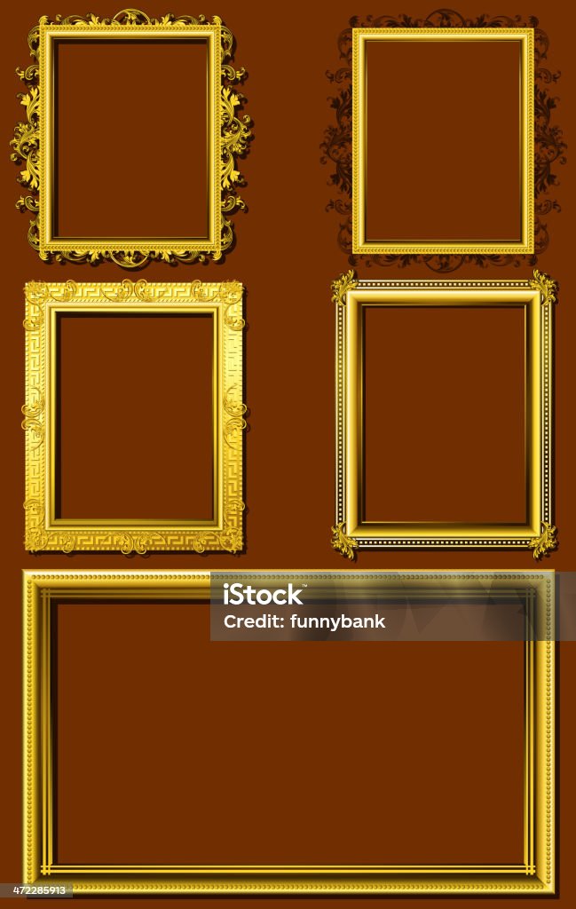 Conjunto de quadros ornamentado - Vetor de Moldura de Quadro - Equipamento de arte e artesanato royalty-free