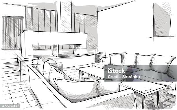 Design Stock Vektor Art und mehr Bilder von Kopfkissen - Kopfkissen, Sofa, Architektur