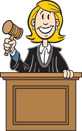 Cartoon Woman Judge