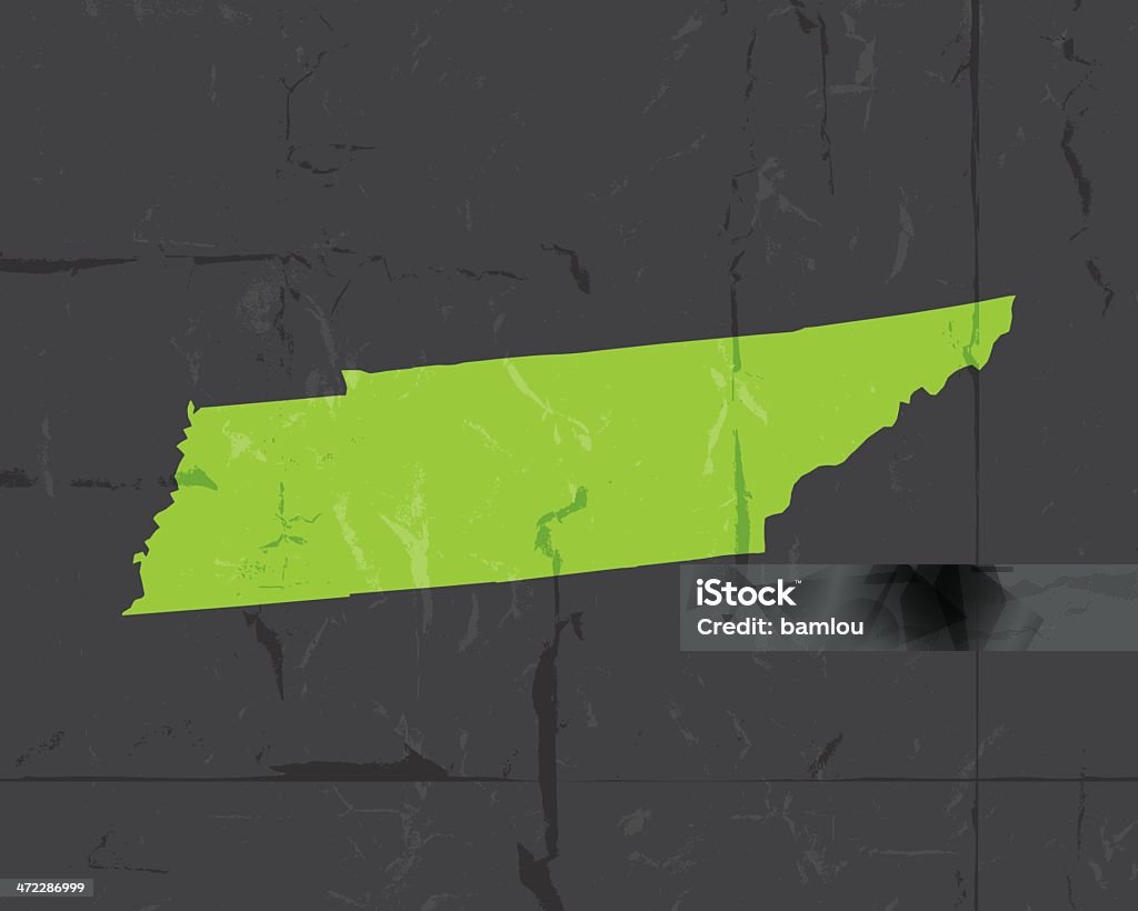 자세한 맵 테네시 주립 그런지 스타일 - 로열티 프리 그런지 이미지 기법 벡터 아트
