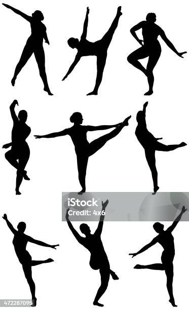 Balletttänzer Stock Vektor Art und mehr Bilder von Aktivitäten und Sport - Aktivitäten und Sport, Arme hoch, Auf den Zehenspitzen