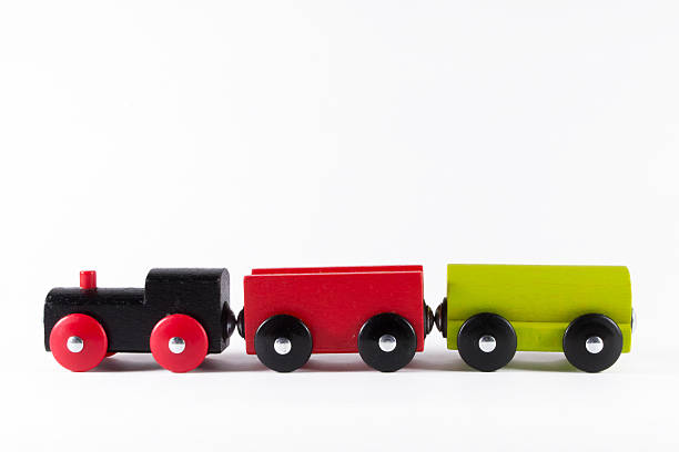 istock Wooden Toy Train Set 472287224