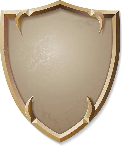 Vector illustration of Stone Shield