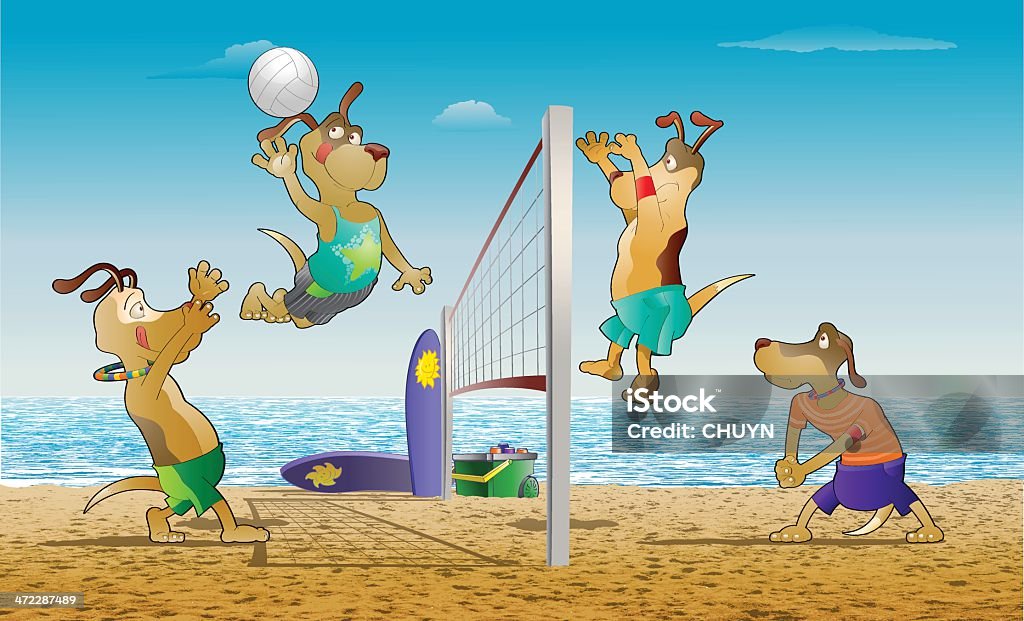 Beach-Volleyball - Lizenzfrei Gewinnen Vektorgrafik