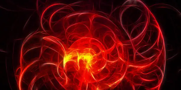 Abstract red energy circle