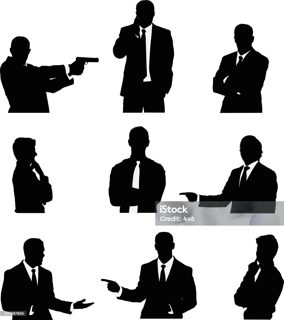 Silhouette de femmes d'affaires de différentes activités - clipart vectoriel de Homme d'affaires libre de droits