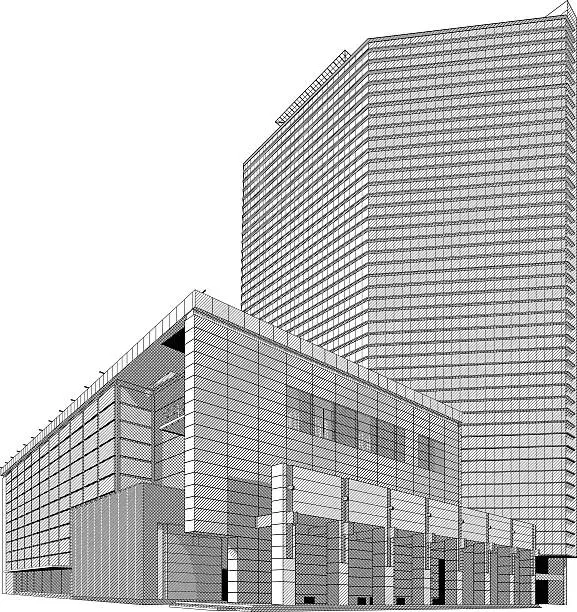 Vector illustration of Office building