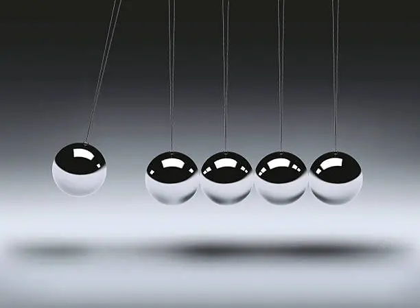 Vector illustration of Balancing balls Newton's cradle