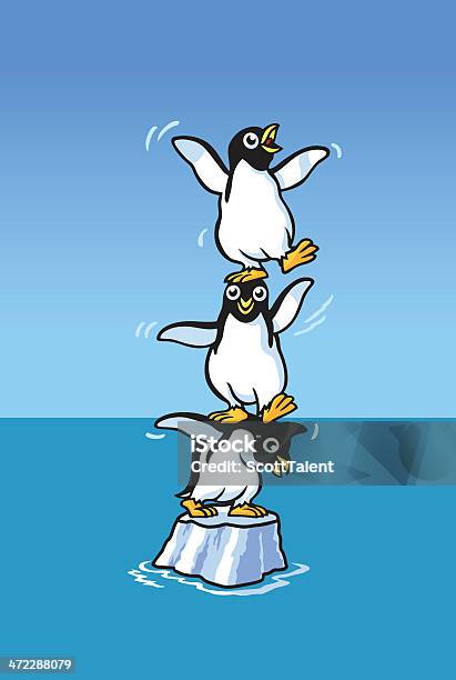 Feststecken Penguins Stock Vektor Art und mehr Bilder von Pinguin - Pinguin, Comic - Kunstwerk, Eis