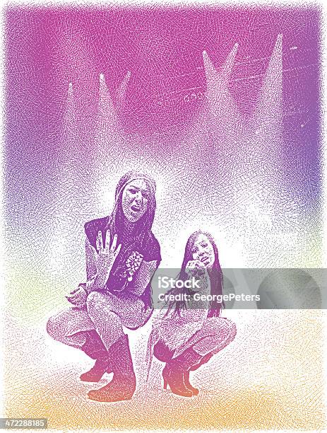 Singers Performing And Dancing Stock Illustration - Download Image Now - Engraved Image, Etching, Musician